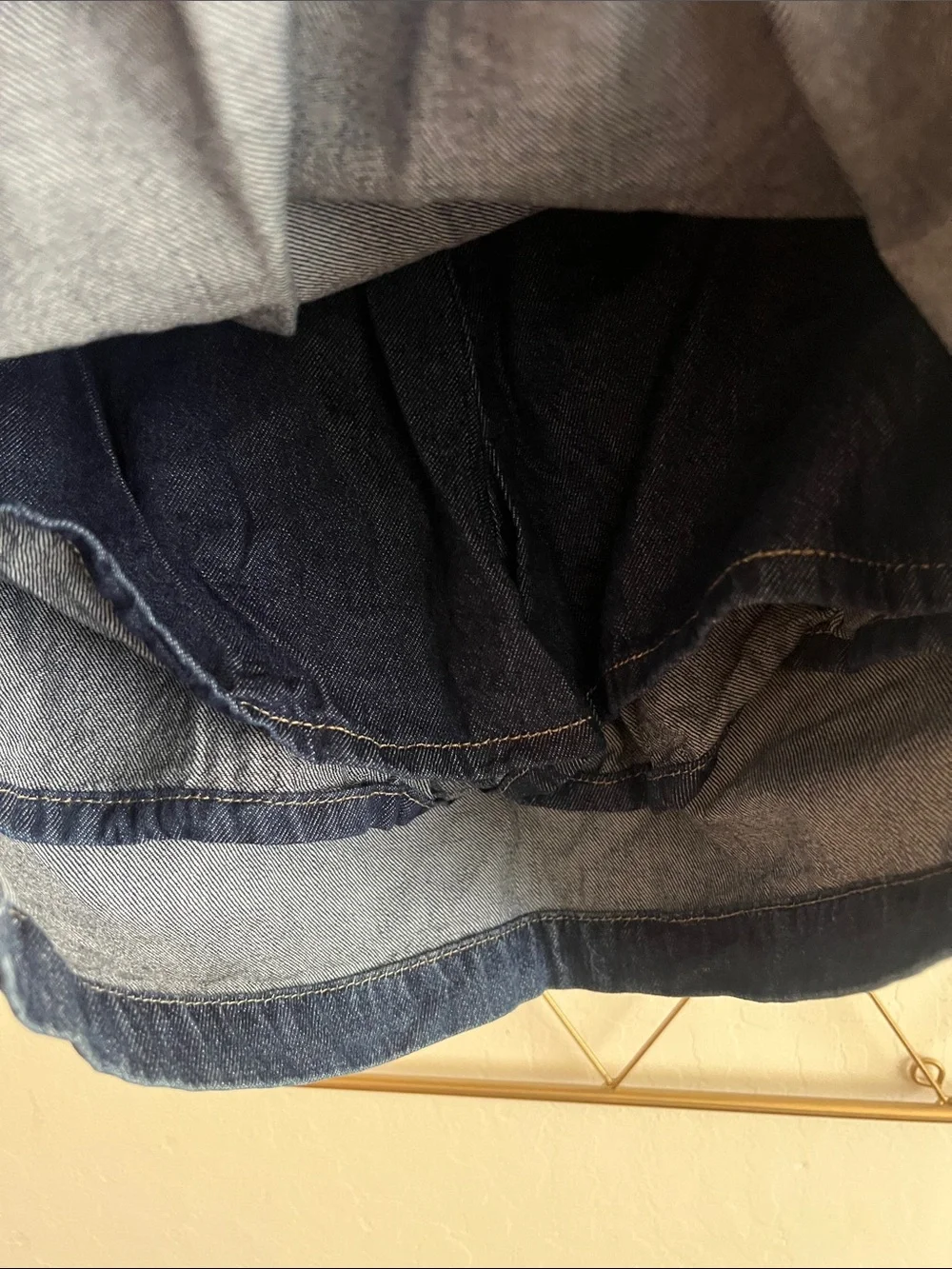 XL (14-16) | Old Navy Girls Dark Blue Denim Mini Skirt with Heart Accent